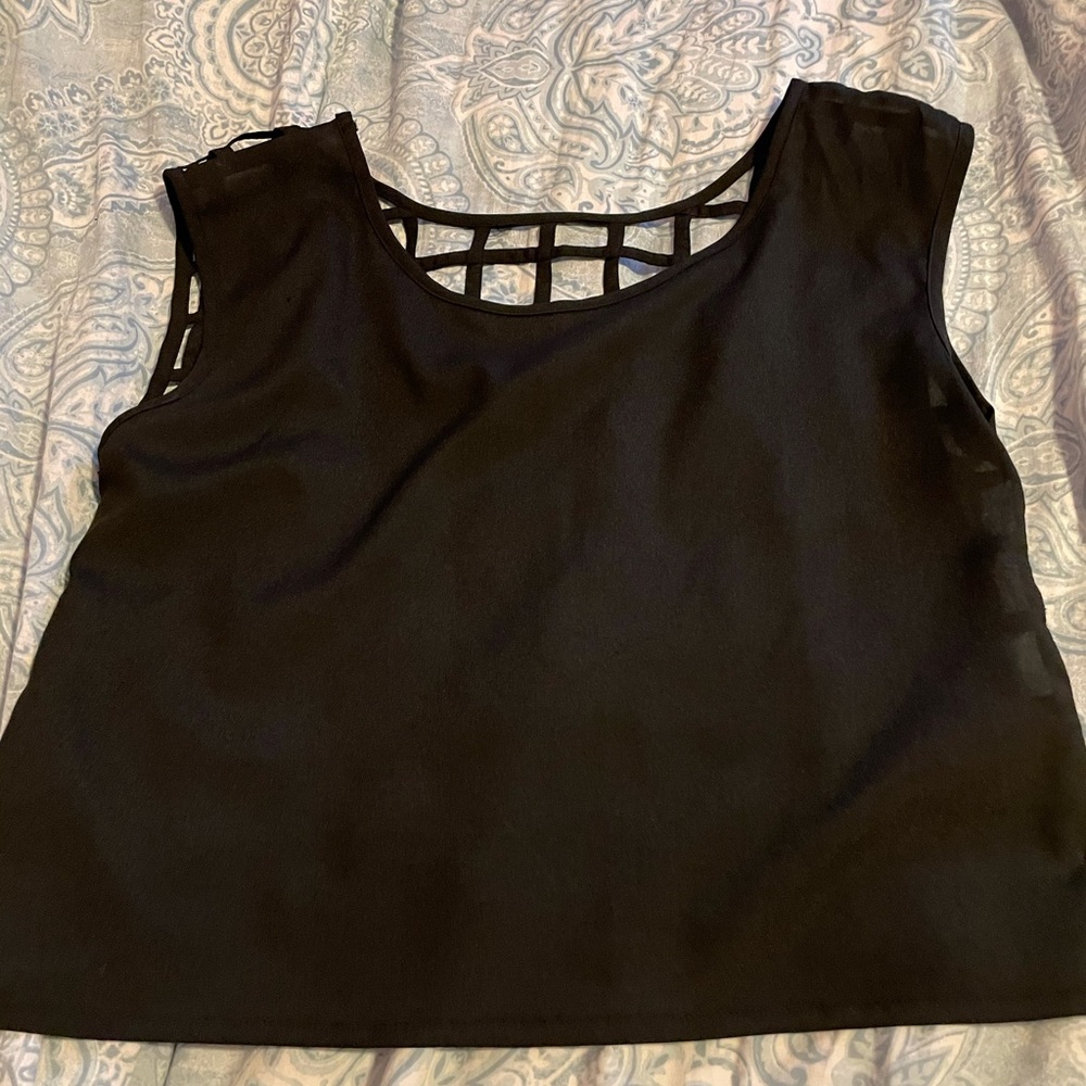 Black caged top